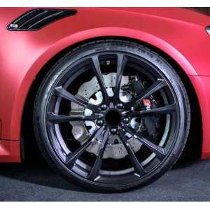 画像: アウディA1/VWビートル/ゴルフ4/ポロ18X8J 5X100 ET35 ABT Styleブラックホイール4本送料無料